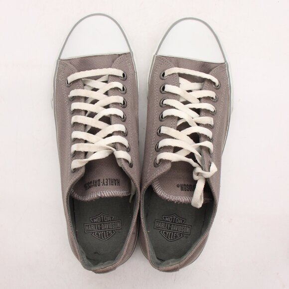 Harley Davidson Rascal Gray Low Top Men's Size 9 Sneakers Canvas Style D93241 - Picture 9 of 10